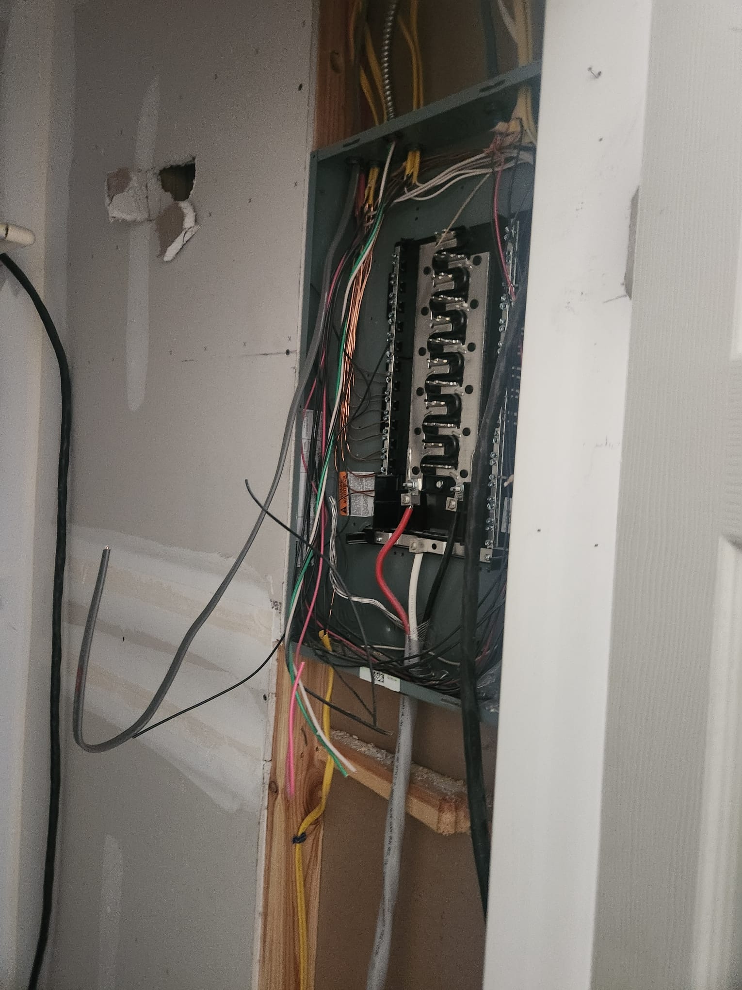 Electrical panel and wiring installation